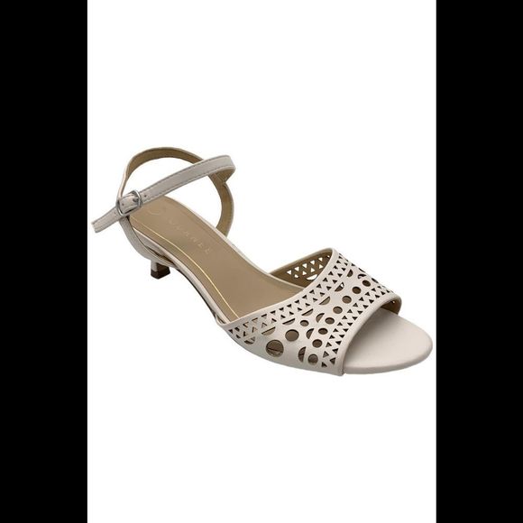 Journee Women's Jessly Heel Sandal Ivory - Medium - Picture 1 of 3